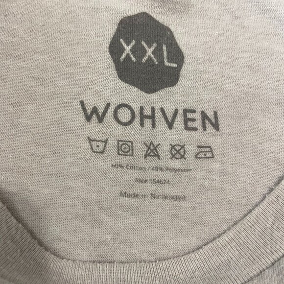 WOHVEN Men's (XXL) 2 Neutral Color T Shirts with Palm Trees - Picture 3 of 6